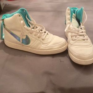 Rare blue high top nike “Air Force gums”